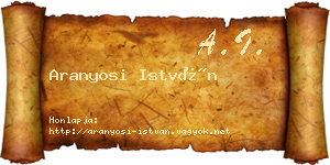 Aranyosi István névjegykártya